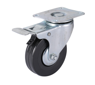 2.5'' Light Duty PVC Plate Swivel Caster Wheels with Brakes