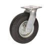 10'' Heavy Duty Black Rubber Pneumatic Tire Swivel Caster Wheels 