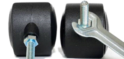 What should I do if the office chair caster wheel abnormal sound?