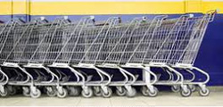 Why can the caster wheel of supermarket shopping cart turn freely?